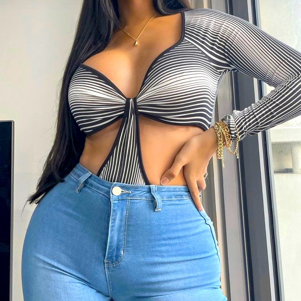 Cutout Long Sleeve Bodysuit